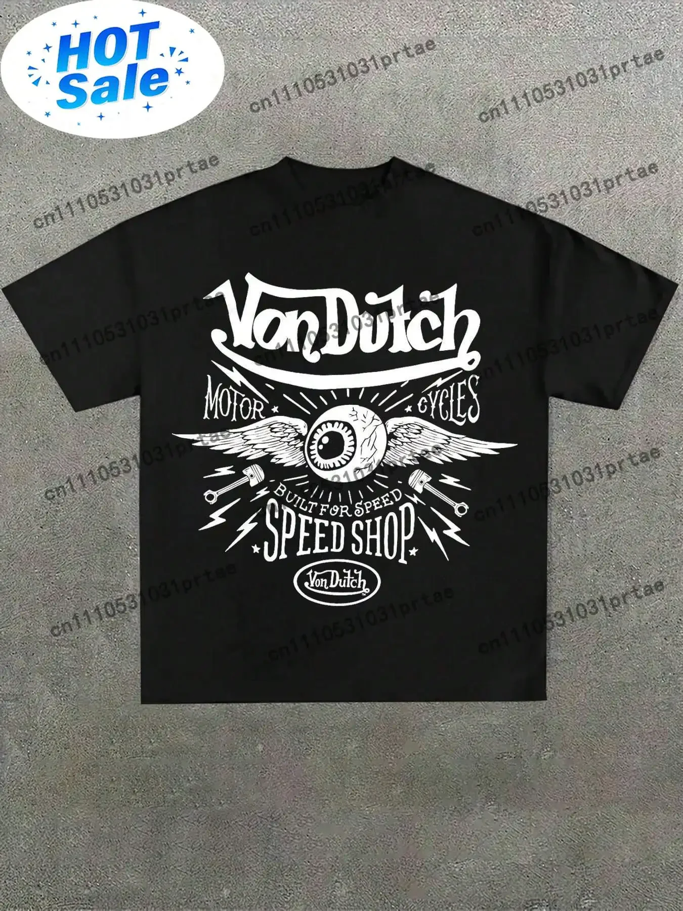 Streetwear Brand With Eye - 100% Cotton Plus Size Black Graphic