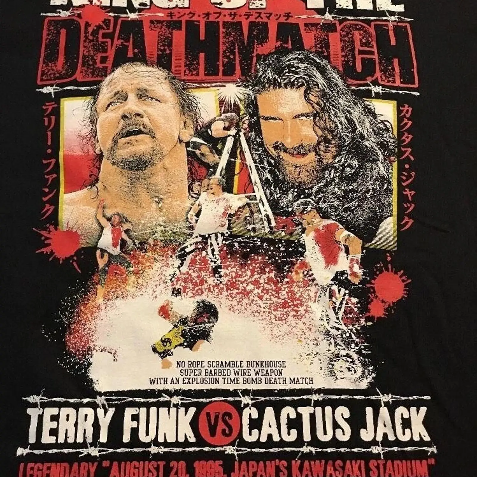 Cactus Jack Terry Funk Death M - đánh giá và giá Cactus Jack Tee